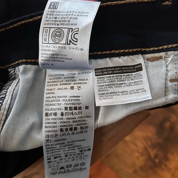 Levi's Women's 710 Super Skinny Jeans - Navy - Picture 4 of 12